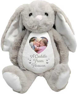 sympathy teddy bear bunny with photo