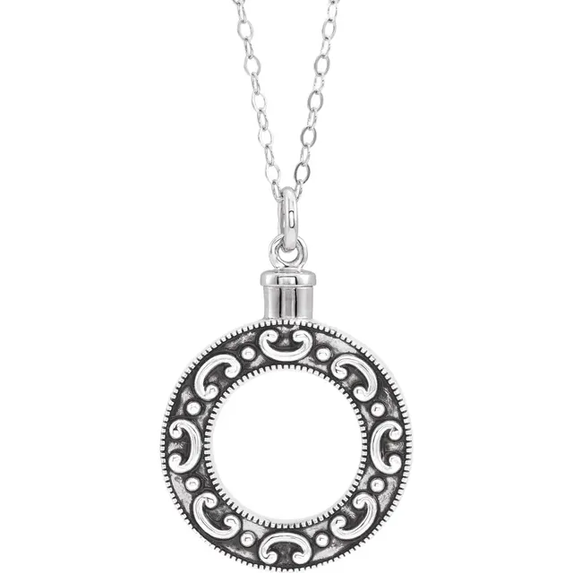 Sterling Silver Celebration of Life Cremation Ash Holder