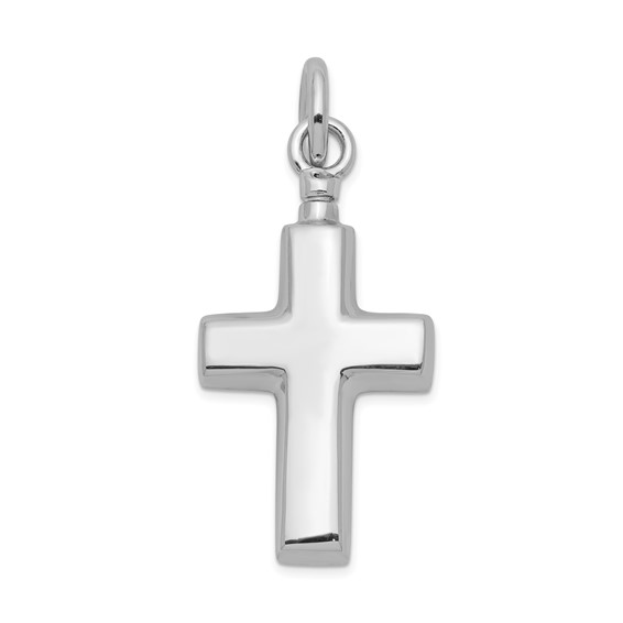 Cross Urn Pendant for Ashes- Sterling Silver