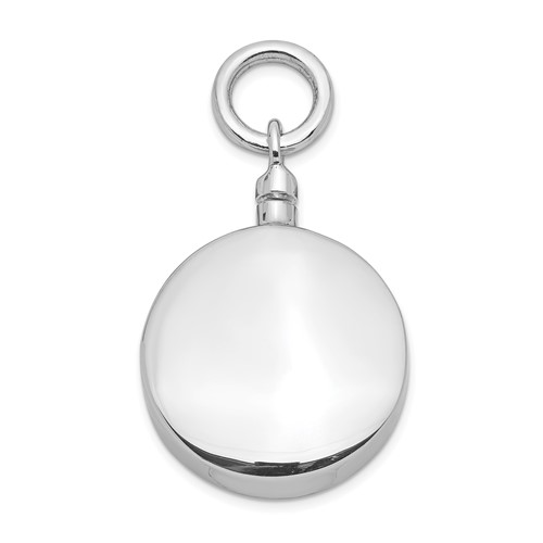 Round Urn Pendant for Ashes - Sterling Silver