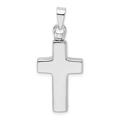 Enameled Cross Urn Pendant for Ashes- Sterling Silver