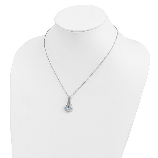 Sterling Silver Birthstone Remembrance Birthstone Necklace