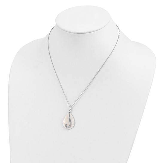 Mother of Pearl Sterling Silver Remembrance Necklace