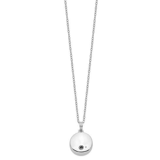 Sterling Silver Enameled Paw Print Ash Holder 18in Necklace