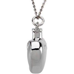 Fancy Heart Cremation Ash Holder Pendant & Chain