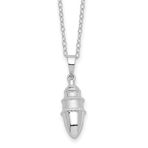 Sterling Silver Beaded Bulb Ashes Necklace