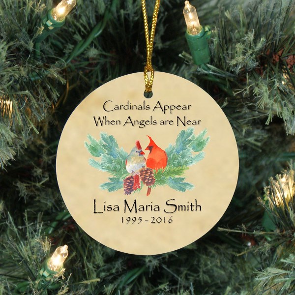 Cardinal Personalized Memorial Ornaments