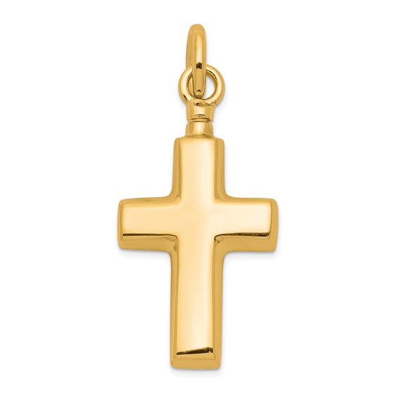Sterling Silver Gold Cross Cremation Jewelry for Ashes
