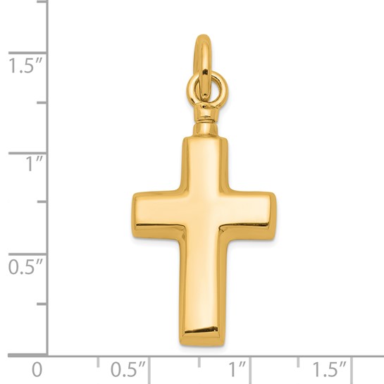 Sterling Silver Gold Cross Cremation Jewelry for Ashes