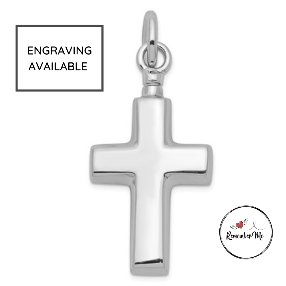 Sterling Silver Cross Cremation Jewelry for Ashes
