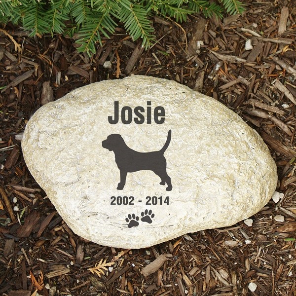 Pet Memorial Garden Stone Beagle - Pet Remembrance Gift