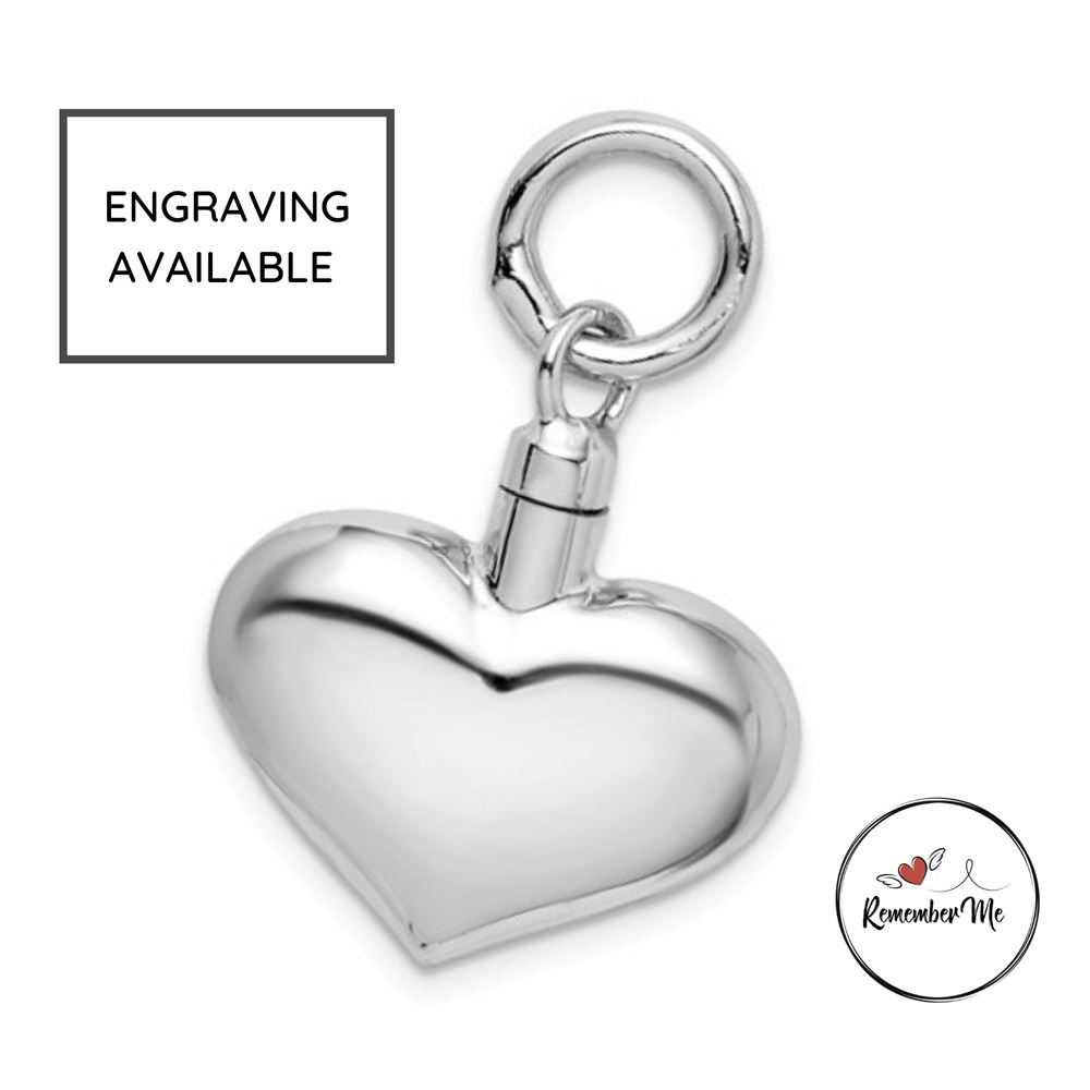 Sterling Silver Heart Cremation Jewelry for Ashes