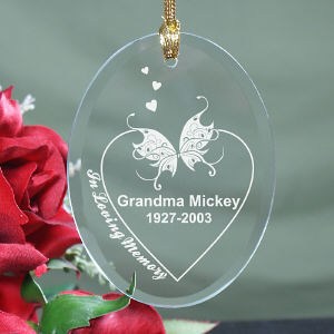 Personalized In Loving Memory Memorial Christmas Ornament