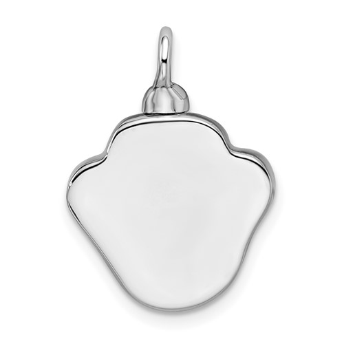 Paw Shaped Urn Pendant for Ashes - Enameled Sterling Silver