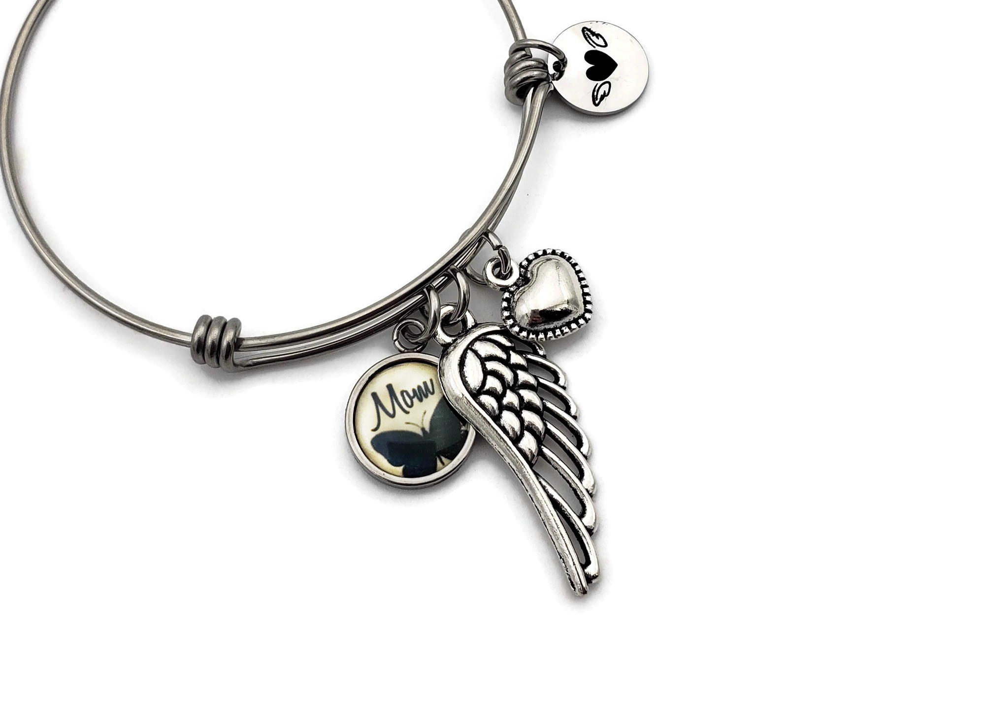 Angel Mom Memorial Butterfly Bracelet