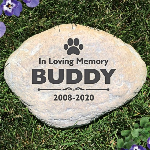 Personalized Pet Memorial Garden Stone - In Loving Memory