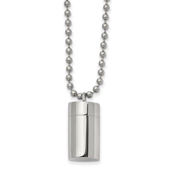 Stainless Steel Capsule Ashes Necklace for Man