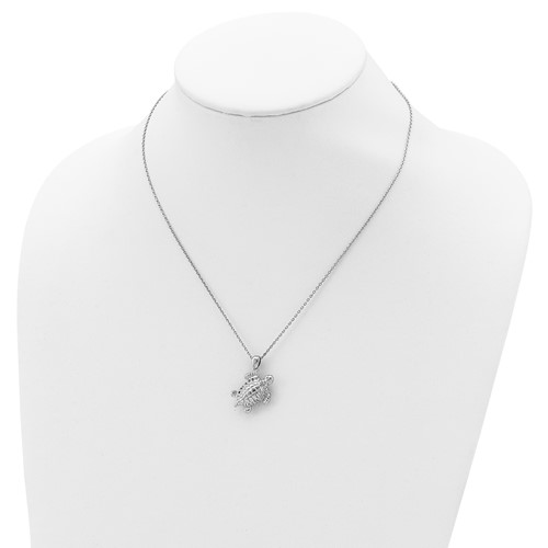 Sterling Silver Turtle Ashes Necklace