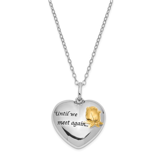 Until We Meet Again Sterling Silver Ash Holder Necklace