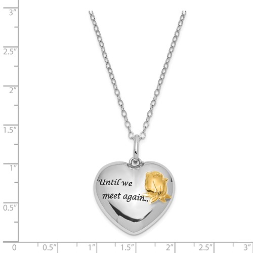 Until We Meet Again Sterling Silver Ash Holder Necklace