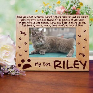 Personalized Cat Memorial Photo Frame