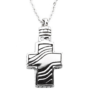 Cross Ashes Necklace in Sterling Silver Unique Design