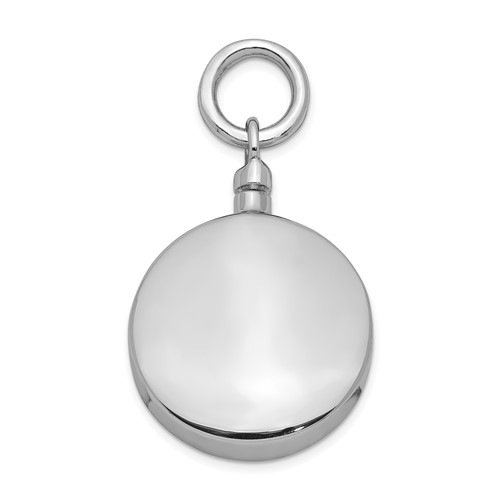 Round Urn Pendant for Ashes - Sterling Silver