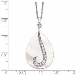 Mother of Pearl Sterling Silver Remembrance Necklace
