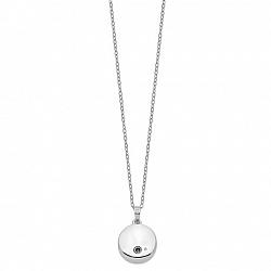 Sterling Silver Enameled Paw Print Ash Holder 18in Necklace