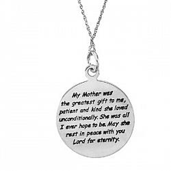 Comfort Wear Jewelry - Memorial Necklace for Mom Loss