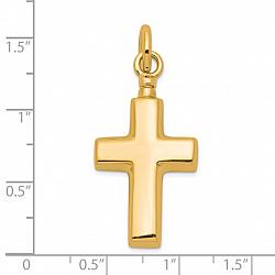 Sterling Silver Gold Cross Cremation Jewelry for Ashes