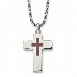 Stainless Steel Cross Ashes Necklace