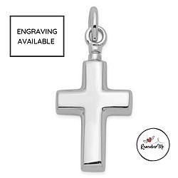 Sterling Silver Cross Cremation Jewelry for Ashes