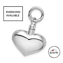 Sterling Silver Heart Cremation Jewelry for Ashes