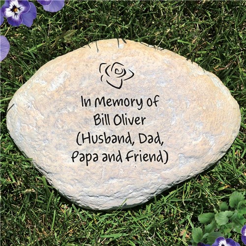 With Any Message Personalized Memorial Garden Stones
