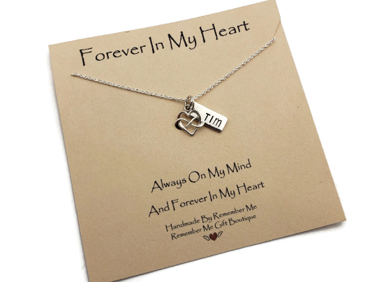 Sterling Silver Memorial Necklace Personalized with Name
