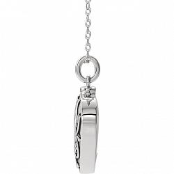 Sterling Silver Memorial Cremation Necklace - In Memory of Mom