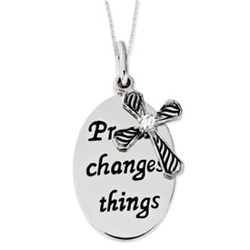 Prayer Changes Things  Inspirational Necklace - Christian Jewelry