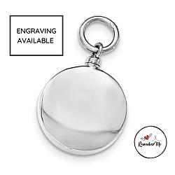 Sterling Silver Round Ashes Memorial Jewelry Pendant